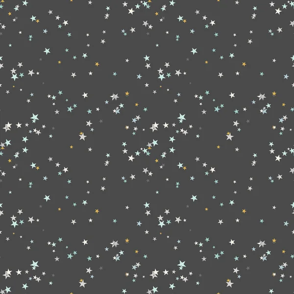 Nahtloser Abstrakter Hintergrund Mit Sternen Unendlich Chaotisches Geometrisches Muster Vektorillustration — Stockvektor
