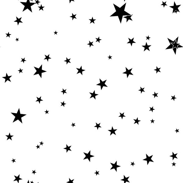 Бесшовный абстрактный фон со звездами. Бесконечность грязный геометрический узор. Векторная иллюстрация.   