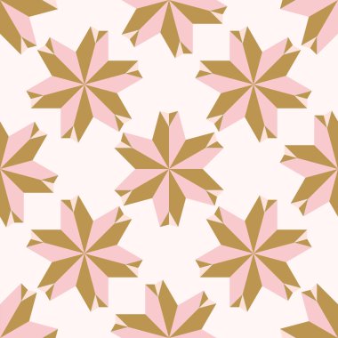 Yıldızlı soyut geometrik kusursuz desen. Döşeme arkaplanı. Farklı şekillerde sonsuzluk ambalaj kağıtları. Yaratıcı doku. Vektör illüstrasyonu.     
