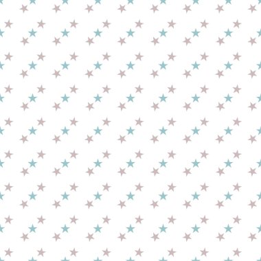 Beyaz zemin üzerinde yıldızlar olan kusursuz desen. Vektör illüstrasyonu.