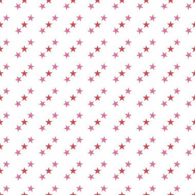 Beyaz zemin üzerinde yıldızlar olan kusursuz desen. Vektör illüstrasyonu.