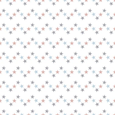 Beyaz zemin üzerinde yıldızlar olan kusursuz desen. Vektör illüstrasyonu.