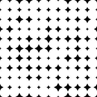 Yarım ton, yıldızlı, eşkenar dörtgen, çukurluk kareli soyut arkaplan. Sonsuz geometrik desen. Vektör illüstrasyonu.       