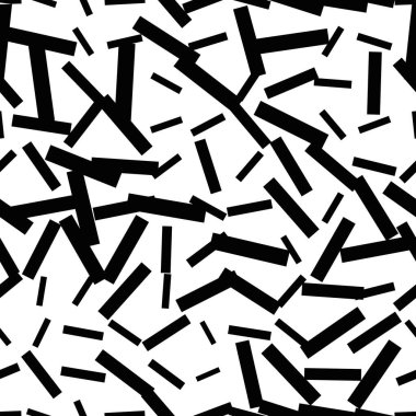 Soyut, dağınık desenli, dikişsiz, sopalı, kareli bir desen. Geometrik şekiller. Vektör illüstrasyonu.    