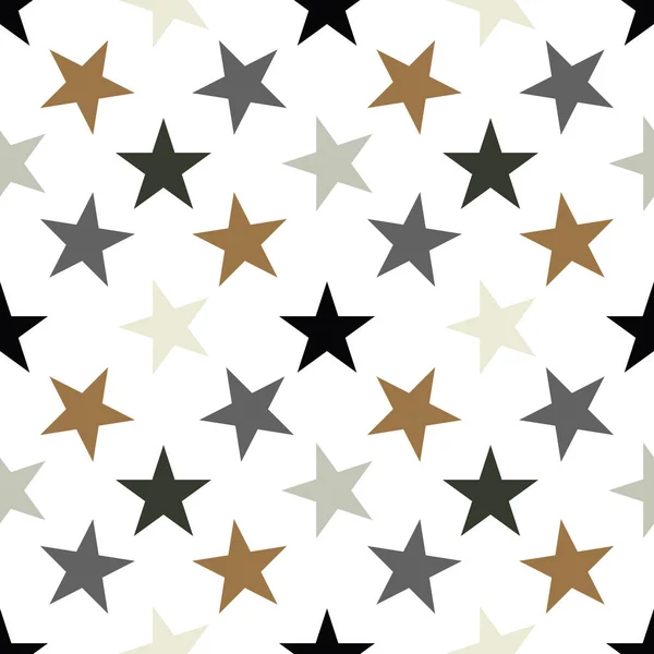 Seamless Pattern Stars White Background Vector Illustration — Stock Vector