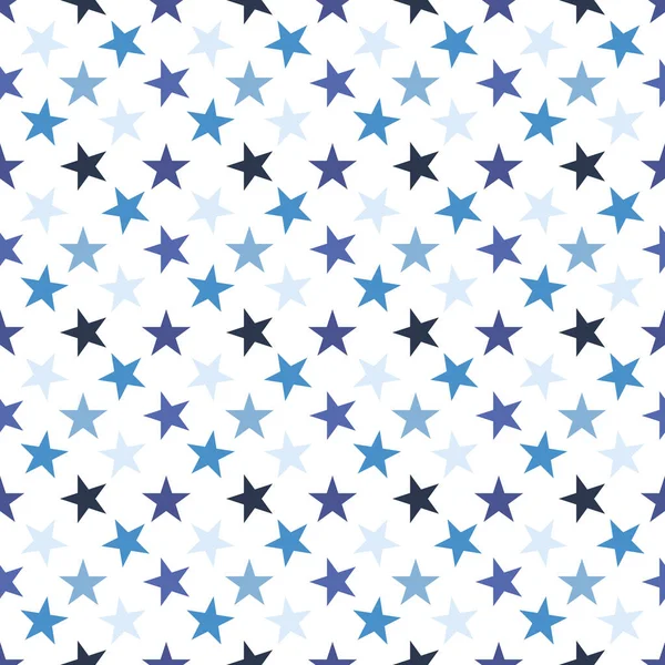 Patrón Sin Costuras Con Estrellas Sobre Fondo Blanco Ilustración Vectorial — Vector de stock