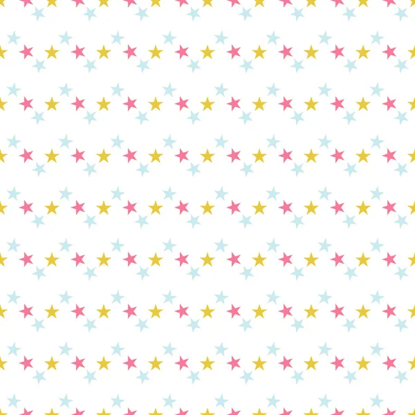 Nahtloses Muster Mit Sternen Auf Weißem Hintergrund Vektorillustration — Stockvektor