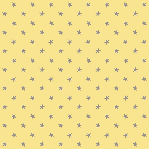 Бесшовный Рисунок Звездами Жёлтом Фоне Векторная Иллюстрация — стоковый вектор