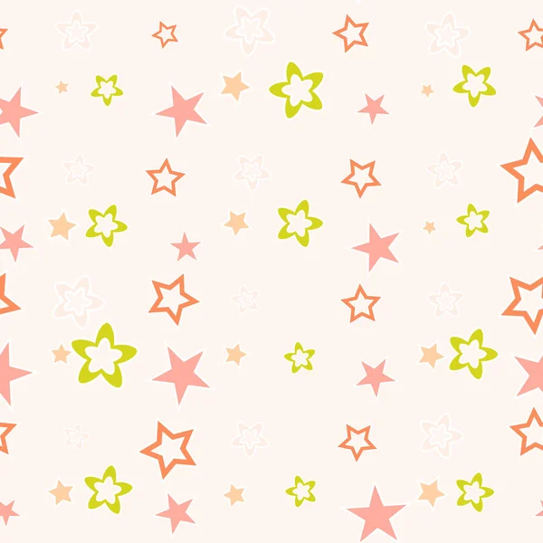 Abstraktes Stern Konfetti Muster Auf Rosa Hintergrund Vektorillustration — Stockvektor
