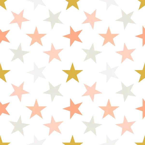 Χαριτωμένο Πολύχρωμο Αστέρι Απρόσκοπτη Μοτίβο Λευκό Αστείο Εορταστικό Φόντο Χαρτί — Διανυσματικό Αρχείο