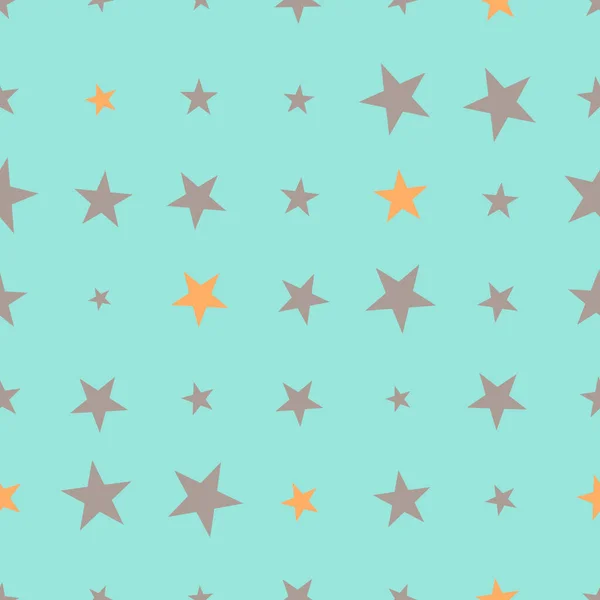 Abstrato Padrão Sem Costura Bonito Com Estrelas Pequenas Caóticas Coloridas — Vetor de Stock