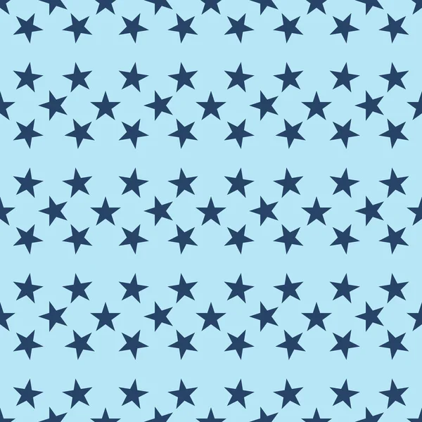 蓝底手工绘制蓝星的无缝图案 几何背景 矢量说明 — 图库矢量图片