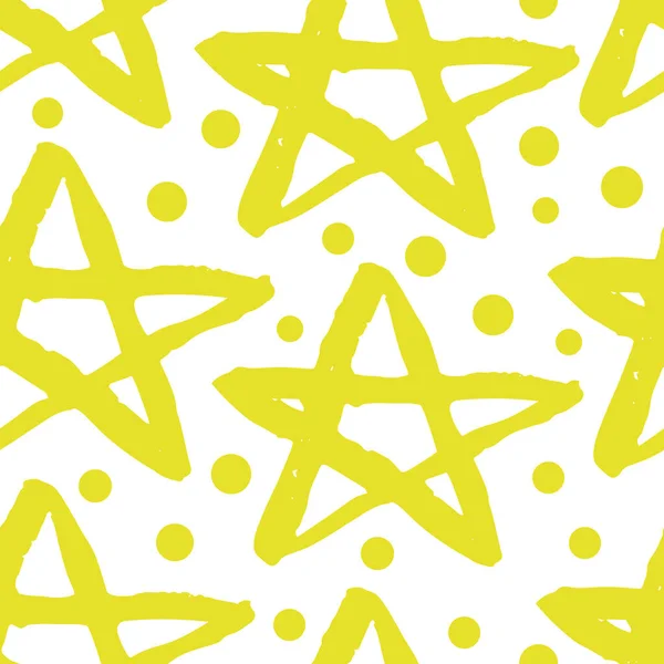Красочный Гранж Звезда Бесшовный Узор Оберточная Бумага Геометрический Фон Векторная — стоковый вектор