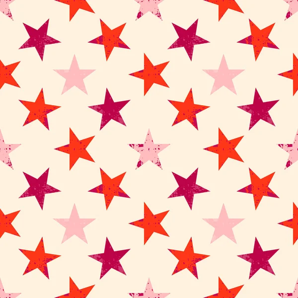 Seamless Pattern Hand Drawn Stars Background Sky Background Vector Illustration — Stock Vector