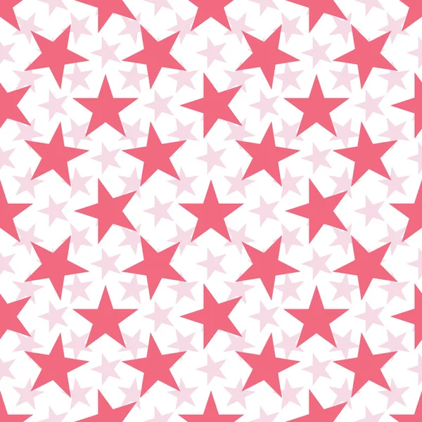 Modèle Sans Couture Avec Des Étoiles Sur Fond Blanc Illustration — Image vectorielle