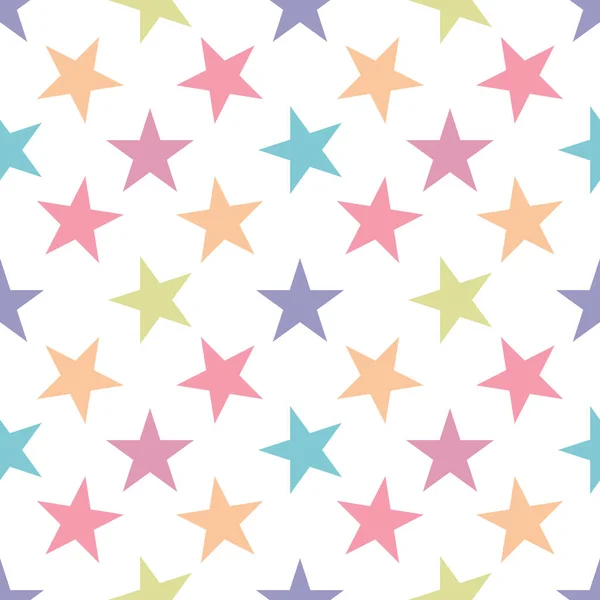 Seamless Pattern Stars White Background Vector Illustration — Stock Vector