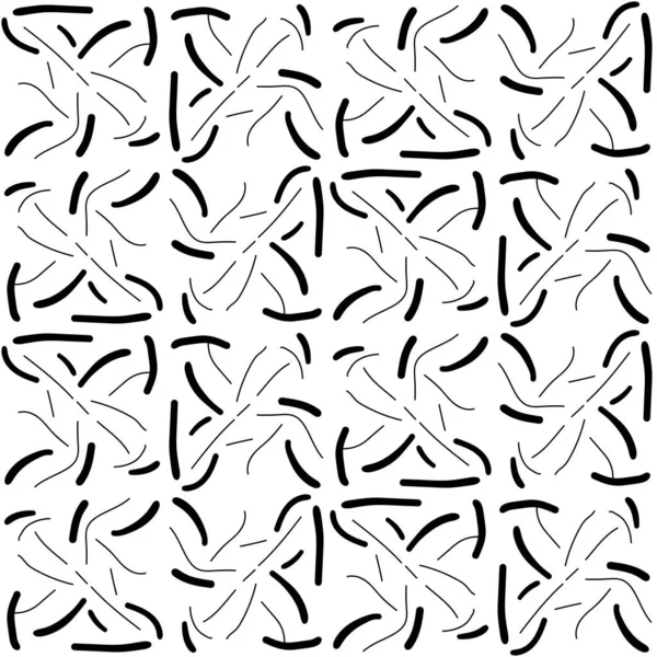 Abstraktes Chaotisches Strukturiertes Nahtloses Muster Mit Stöcken Zufällige Lineare Textur — Stockvektor
