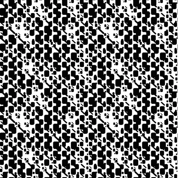 Plettet Geometrisk Sømløse Mønster Sort Hvid Tekstureret Baggrund Med Firkanter – Stock-vektor