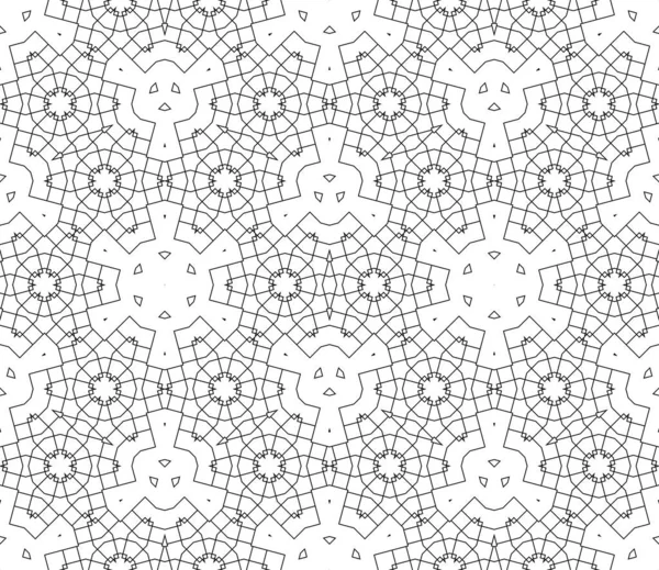 Ligne Mince Motif Géométrique Sans Couture Avec Différentes Formes Carte — Image vectorielle