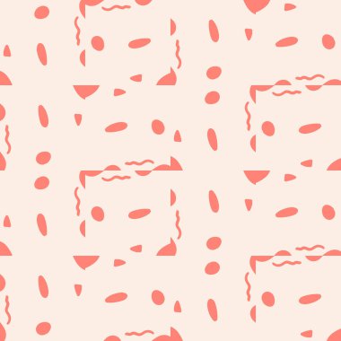 Soyut geometrik dikişsiz desen. Döşeme arkaplanı. Farklı şekillerde sonsuzluk ambalaj kağıtları. Yaratıcı doku. Vektör illüstrasyonu.  