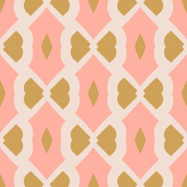 Farklı şekillere sahip soyut fantezi geometrik dikişsiz desen. Mozaik, fayans arka plan. Vektör illüstrasyonu. 