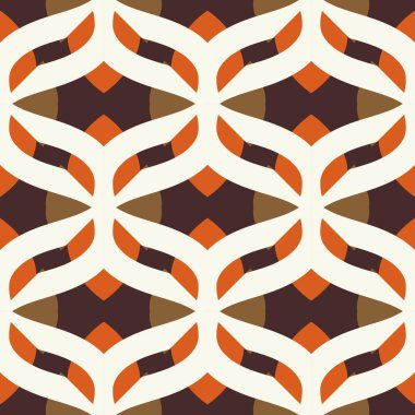 Farklı şekillere sahip soyut fantezi geometrik dikişsiz desen. Mozaik, fayans arka plan. Vektör illüstrasyonu. 