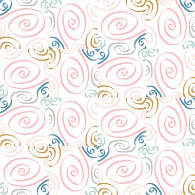 Soyut geometrik dikişsiz desen. Döşeme arkaplanı. Farklı şekillerde sonsuzluk ambalaj kağıtları. Yaratıcı doku. Vektör illüstrasyonu.    