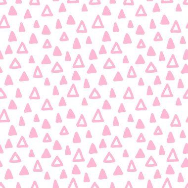 Kusursuz el çizimi geometrik desen. Kusursuz soyut karalama üçgeni geometrik arka plan. Sonsuz geometrik desen. Vektör illüstrasyonu.
