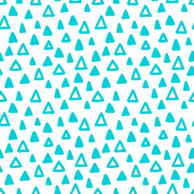 Kusursuz el çizimi geometrik desen. Kusursuz soyut karalama üçgeni geometrik arka plan. Sonsuz geometrik desen. Vektör illüstrasyonu.