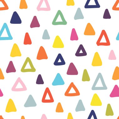 Kusursuz el çizimi geometrik desen. Kusursuz soyut karalama üçgeni geometrik arka plan. Sonsuz geometrik desen. Vektör illüstrasyonu.