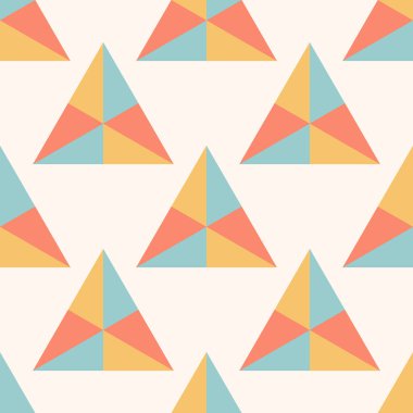 Üçgenli soyut geometrik dikişsiz desen. Üçgen arka plan. Coğrafi kart. Vektör illüstrasyonu. 