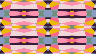 Renkli kaotik üçgenleri ve çokgenleri olan soyut, pürüzsüz desenler. Sonsuz üçgen dağınık geometrik desen. Vektör illüstrasyonu.     