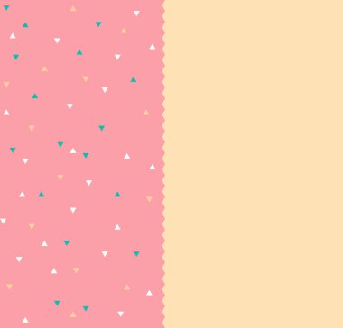 Pürüzsüz üçgen desenli kart. Boş alanı olan bir broşür. Geometrik şekillerin deseni. Renkli mozaik fon. Geometrik arkaplan. Üçgen arka plan. Vektör illüstrasyonu.