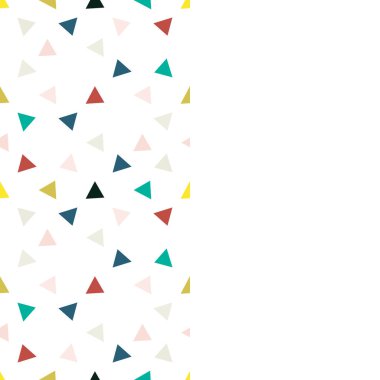 Üçgen arka planı olan bir kart. Kusursuz geometrik desen. Kusursuz soyut üçgen geometrik arkaplanlı broşür. Sonsuz geometrik desen. Vektör illüstrasyonu.