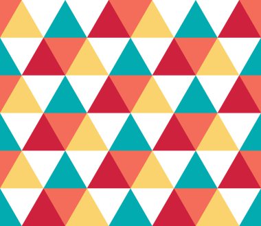 Kusursuz geometrik desen. Kusursuz soyut üçgen geometrik arkaplan. Sonsuz geometrik desen. Vektör illüstrasyonu.