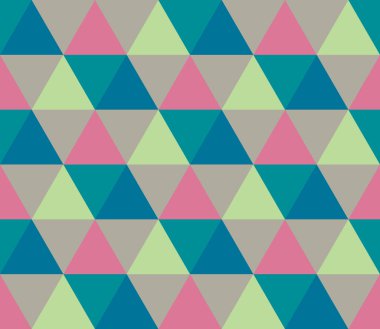 Kusursuz geometrik desen. Kusursuz soyut üçgen geometrik arkaplan. Sonsuz geometrik desen. Vektör illüstrasyonu.