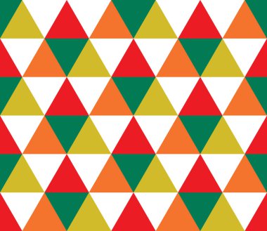 Üçgen arka plan. Kusursuz geometrik desen. Kusursuz soyut üçgen geometrik arkaplan. Sonsuz geometrik desen. Vektör illüstrasyonu.