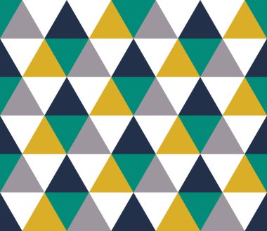 Üçgen arka plan. Kusursuz geometrik desen. Kusursuz soyut üçgen geometrik arkaplan. Sonsuz geometrik desen. Vektör illüstrasyonu.