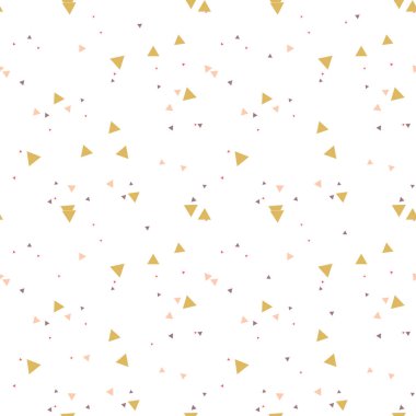 Beyazın üzerinde üçgenler olan renksiz, pürüzsüz bir şekil. Soyut kaotik geometrik. Üçgen geometrik arka plan. Sonsuz geometrik desen. Vektör illüstrasyonu.