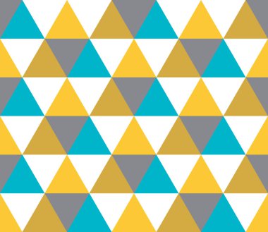 Üçgen arka plan. Kusursuz geometrik desen. Kusursuz soyut üçgen geometrik arkaplan. Sonsuz geometrik desen. Vektör illüstrasyonu.