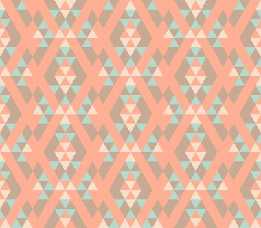 Üçgenli, etnik ve kusursuz bir model. Kabile geometrik arka planı. Vektör illüstrasyonu.