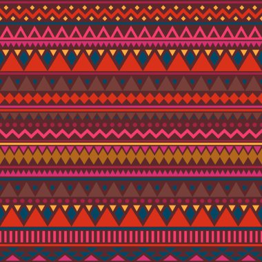 Renkli, etnik, pürüzsüz bir model. Güzel bir kabile geçmişi var. Geometrik arka plan. Vektör illüstrasyonu.