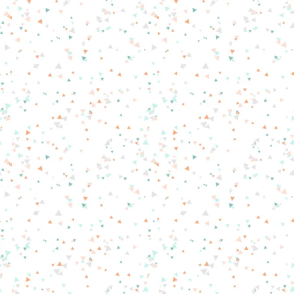 Abstracte Naadloze Patroon Met Kleurrijke Chaotische Kleine Driehoeken Oneindigheiddriehoekig Rommelig — Stockvector