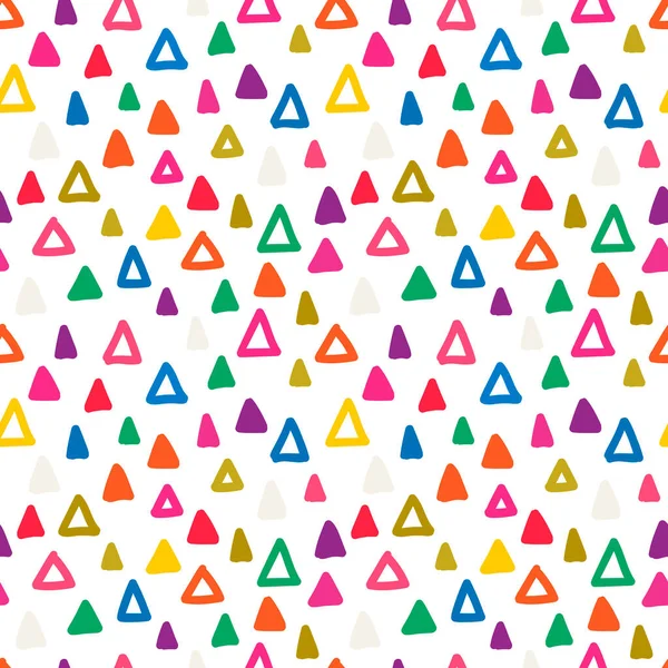 Modèle Géométrique Sans Couture Dessiné Main Sans Couture Abstraite Triangle — Image vectorielle