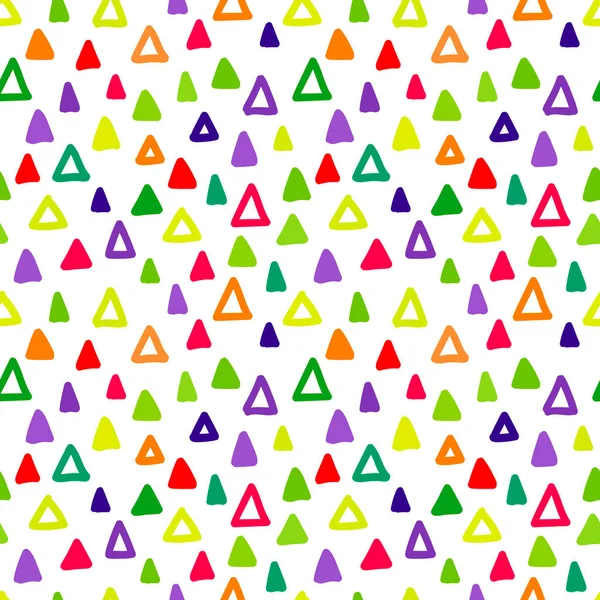 Modèle Géométrique Sans Couture Dessiné Main Sans Couture Abstraite Triangle — Image vectorielle