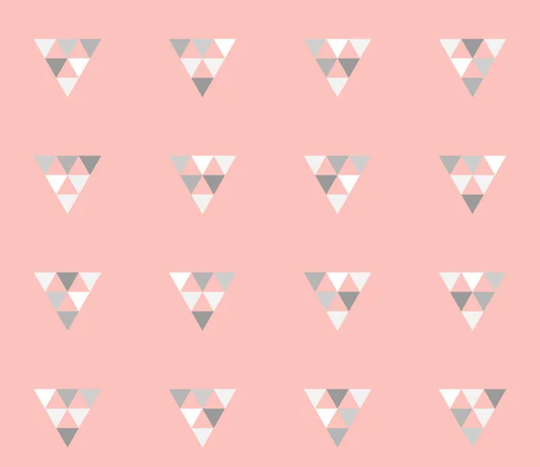 Modèle Géométrique Sans Couture Wth Triangles Colorés Sur Fond Blanc — Image vectorielle