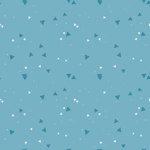 Triángulos Azules Blancos Violetas Desordenados Azul Marino Patrón Geométrico Sin — Archivo Imágenes Vectoriales