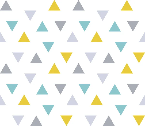 Naadloos Geometrisch Patroon Met Kleurrijke Driehoeken Witte Achtergrond Naadloze Abstracte — Stockvector