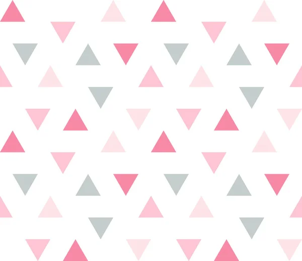 白い背景にカラフルな三角形を持つシームレスな幾何学模様 シームレスな抽象三角形の幾何学的背景 無限幾何学模様 ベクターイラスト — ストックベクタ