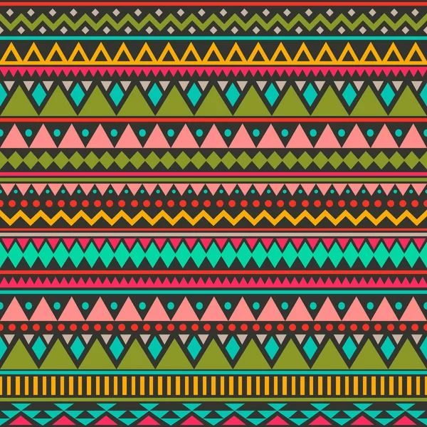 Modèle Sans Couture Ethnique Coloré Joli Fond Tribal Fond Géométrique — Image vectorielle